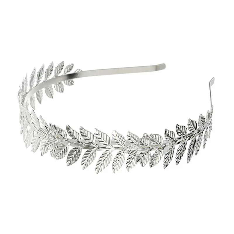 

Metal Leaf Shape Hair Hoops Wedding Headwear For Women Party Head Hoop Western Retro Hair Bands Bride Hair Accessories