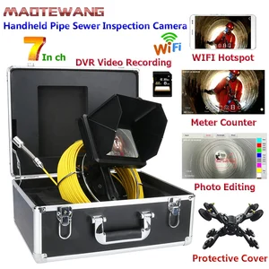 1080P ручная промышленная труба канализационная инспекционная видеокамера с счетчиком счетчикаDVRwifi беспроводнойфото монтаж