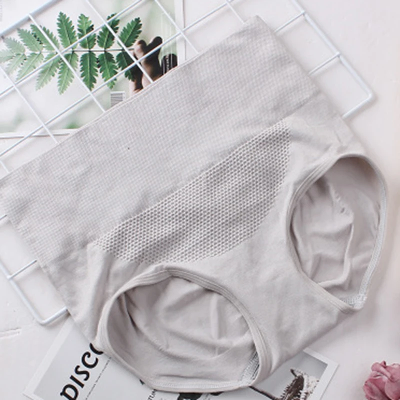 

Women High Waist Underwear Sexy Breathable Comfortable Hip Abdomen Tummy Control High Waist Solid Color Briefs Underwear