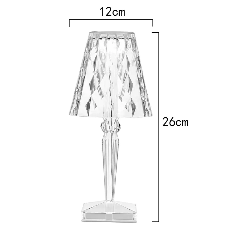 

USB Diamond Table Lamp Decoration For Bar Bedroom Bedside Living Room Crystal LED Desk Lamps Room Night Lights Lighting