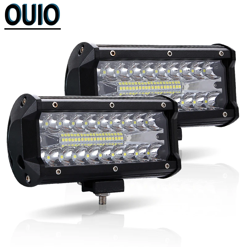 7 &quot120W 3 Однорядный светильник Бар Offroad дальнего света 4X4 аксессуары