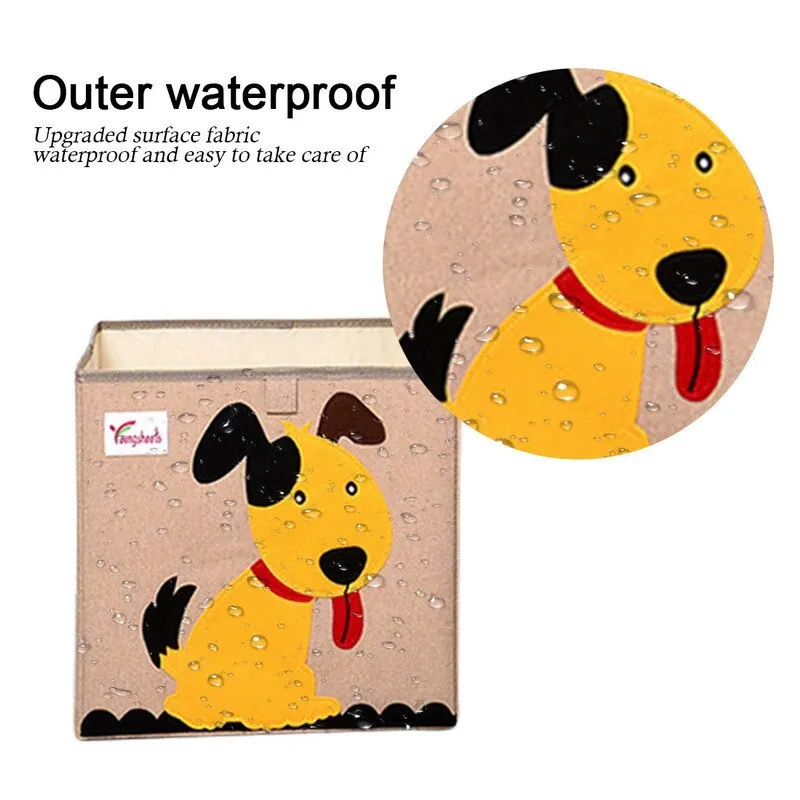 

High Capacity Books Clothes Kids Toys Snacks Organizer Home Office Storage Bin Folding Animal Embroider Cubes Organize Basket