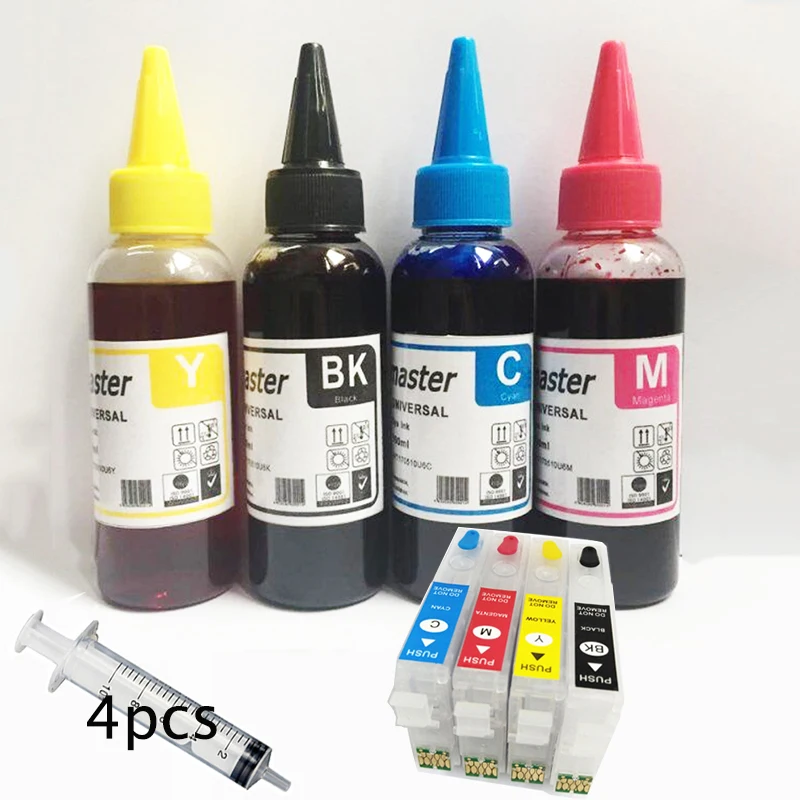 

einkshop T502XL 502XL Refillable Ink Cartridge ARC Chip + dye ink For Epson T502 XL Expression Home XP-5100 XP-5105 WF-2860DWF