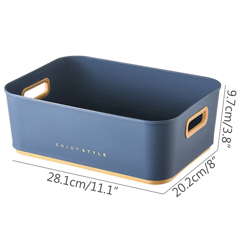 

Plastic Storage Basket Desktop Sundries Organizer Toys Snack Clothes Socks Storage Box Cosmetic Container Household Organizador