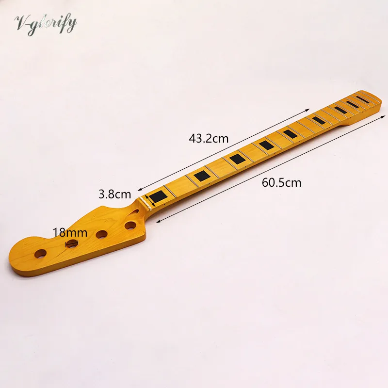 electic bass gitarre neck 4 string gelb jb e gitarre hals jb hals kanada ahorn holz matte 20f jumbo gitarre hals zurück free global shipping