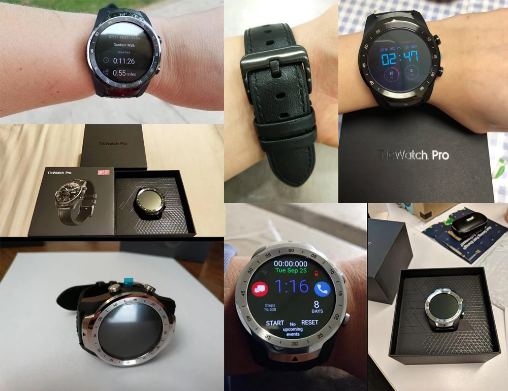 Смарт-часы Ticwatch Pro Bluetooth V4.2 415 мАч 2-30 дней Срок службы батареи IP68 Водонепроницаемый gps NFC платежи/Google Assistant Спорт