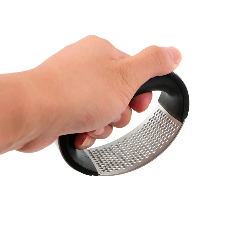 Чесночница изогнутая нержавеющая сталь прессы для чеснока ручное измельчение