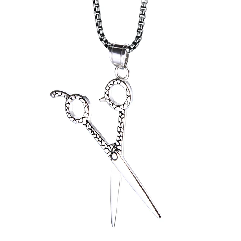 Мужские и женские Парикмахерские ножницы RIR из нержавеющей стали Панк ожерелья с