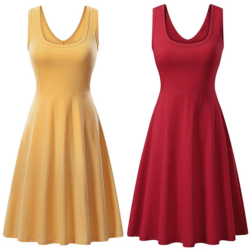 

Vintage Summer Women Dresses Dress Casual Loose O-Neck Sleeveless Harujuku Maxi Dress Vestido Feminino W9197