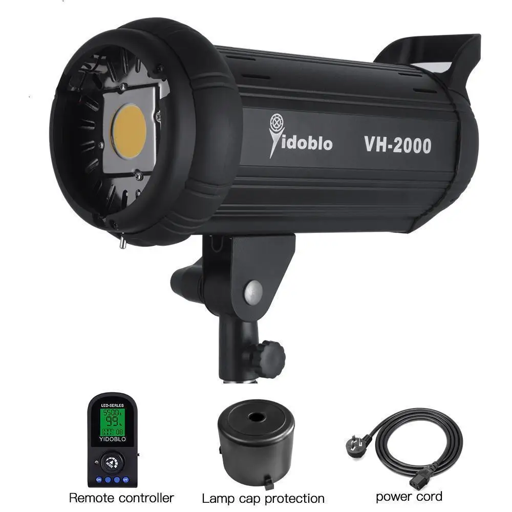 

LED Studio Lights 200W Fill Lighting for Video Yodoblo VH-2000 Bi-color 3200K Video Lamps Shooting 5500K Black