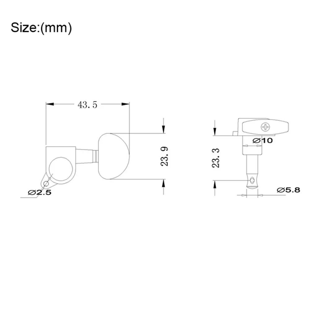 Высокое качество 6 шт. гитары колышки Тюнеры ключи струны машинные головки для