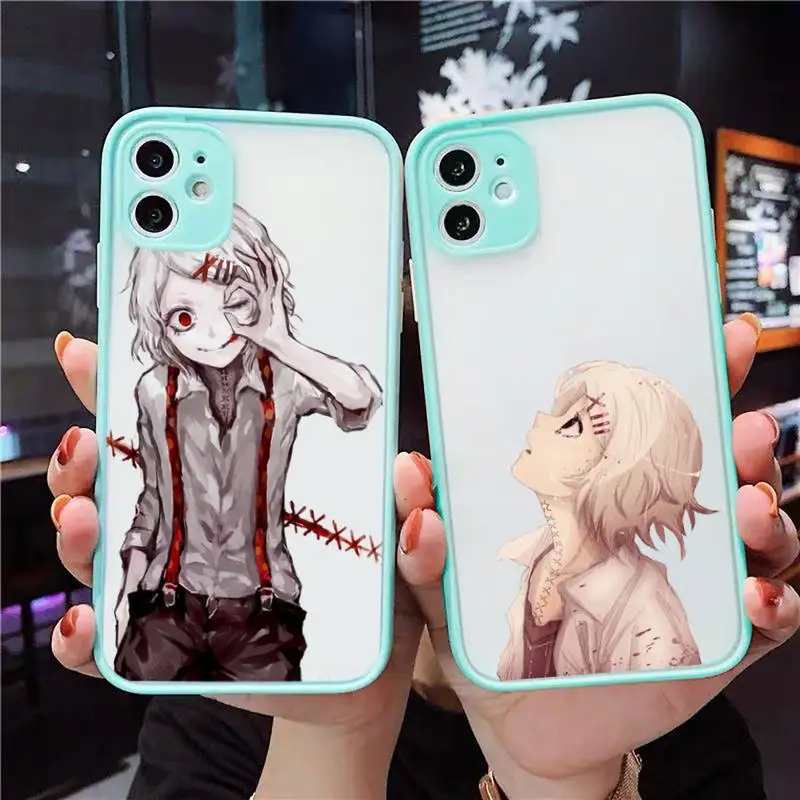

anime JUUZOU SUZUYA Tokyo Ghouls Phone Case Matte Transparent for iPhone 7 8 11 12 s mini pro X XS XR MAX Plus cover funda