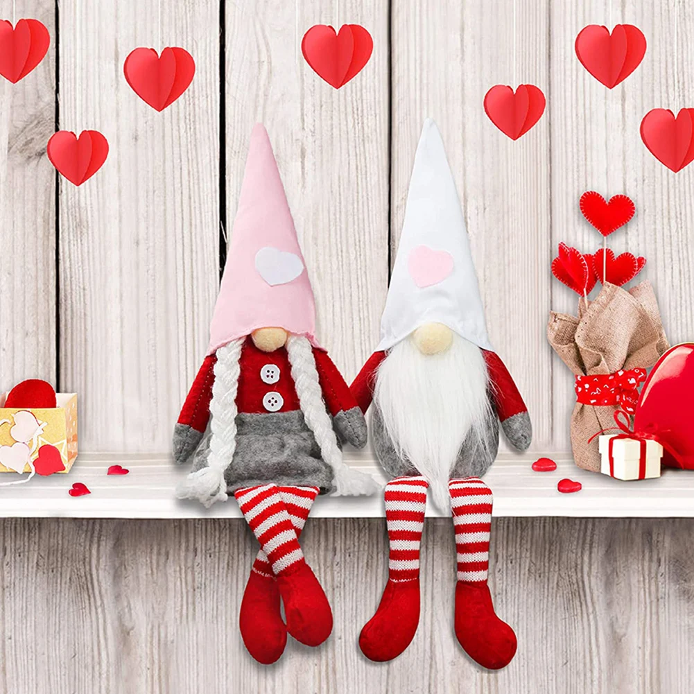 

Valentine's Day Love Heart Envelope Faceless Doll Gnome Plush Doll Holiday Figurines Kid Toy Decorations Lover Gift Home Party