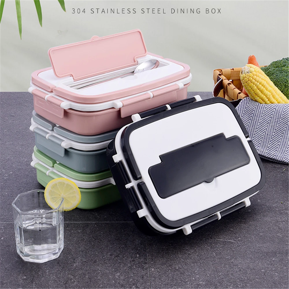

Portable 304 Stainless Steel Keep Warm Bento Lunch Box Lunchbox with Chopsticks Spoon Food Container