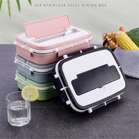 portable 304 stainless steel keep warm bento lunch box lunchbox with chopsticks spoon food container