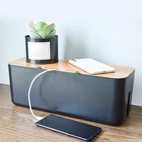 desktop network line bin power strip wire cable storage box multi functional household office accessaries supplies parts