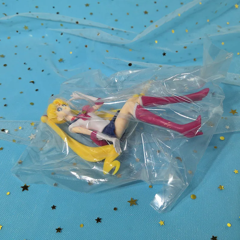 

13CM Anime Figure Sailor Moon Model PVC Statue Cake/Car Decoration Collection Toys Doll