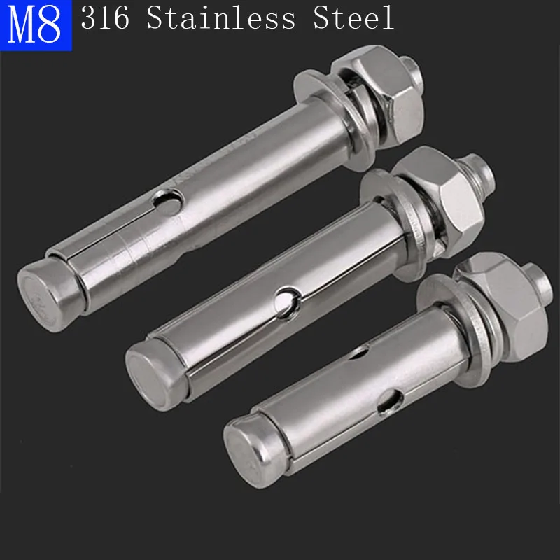 

M8 316 Stainless Steel Hex Head Sleeve Anchors Concrete Anchor Screws bolts A4-70