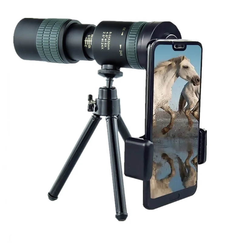 

Tongdaytech 8-24X HD Telephoto Monocular Telescope Lens With Tripod Zoom Phone Camera Lente For Iphone Samsung Hunting Hiking