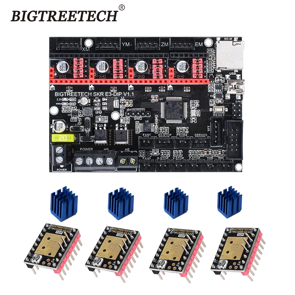 Материнская плата BIGTREETECH SKR E3 DIP V1.1 32 битная материнская с TMC2208 TMC2130 SPI VS MKS Gen L