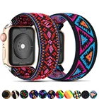 Ремешок резиновый для Apple watch band 40 мм 38 мм 44 мм 42 мм, богемный эластичный браслет для соло iWatch series 3 4 5 se 6