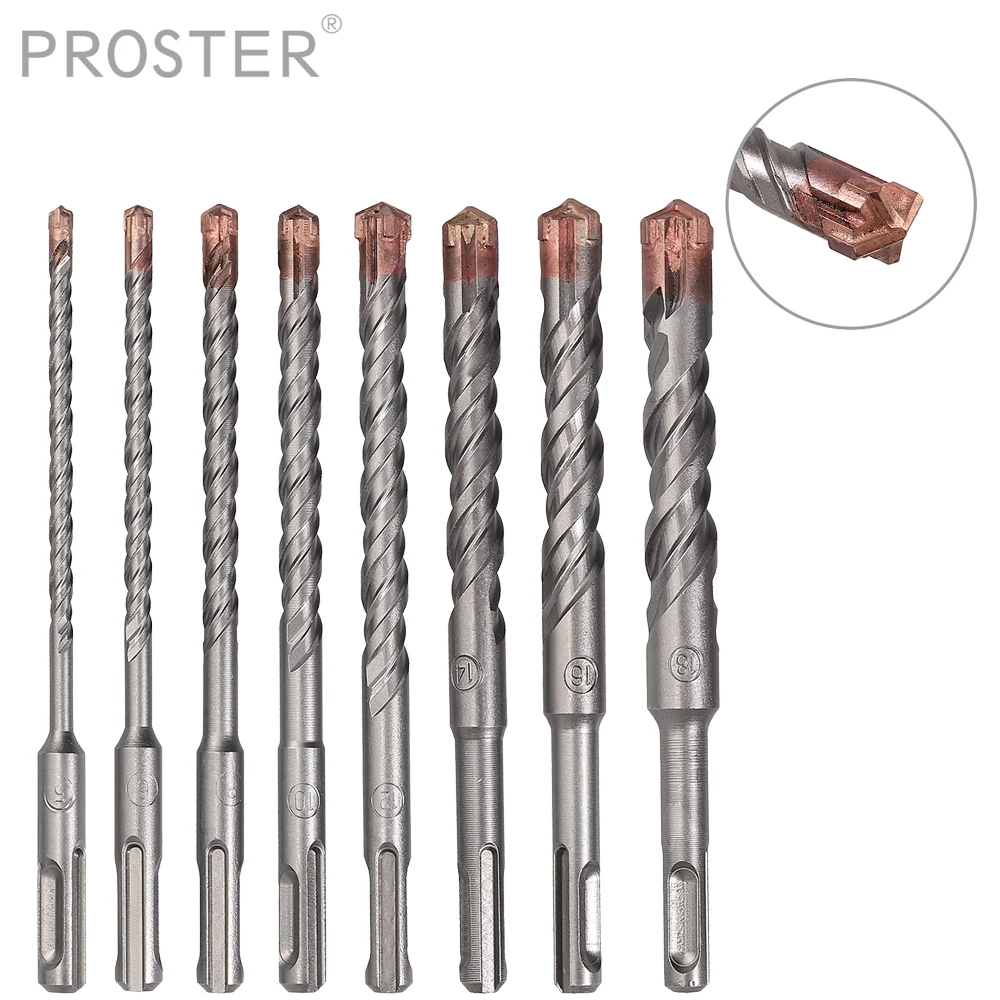 

8PCS 40Cr Steel YG8C Cutter Head Hammer Drill Set 160mm Deep Drilling Tool Drill Bit for Electric Hammer 5/6/8/10/12/14/16/18 mm