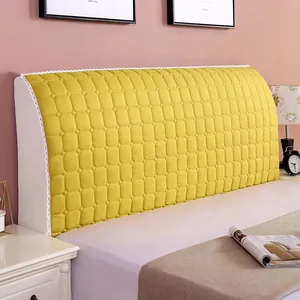 thicken all inclusive bed cover soft packed curved wood universal elasticity simple modern headboard dust protection cover free global shipping