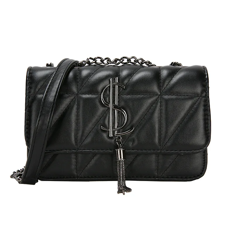 

Leather Chain Crossbody Bags Women Trend Simple Casual Messenger Handbag Design Female Luxury Fashion Shoulder Bag