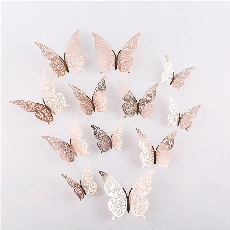 3D декоративные бабочки из ПВХ для спальни занавески вечевечерние 12 шт./лот | Дом и