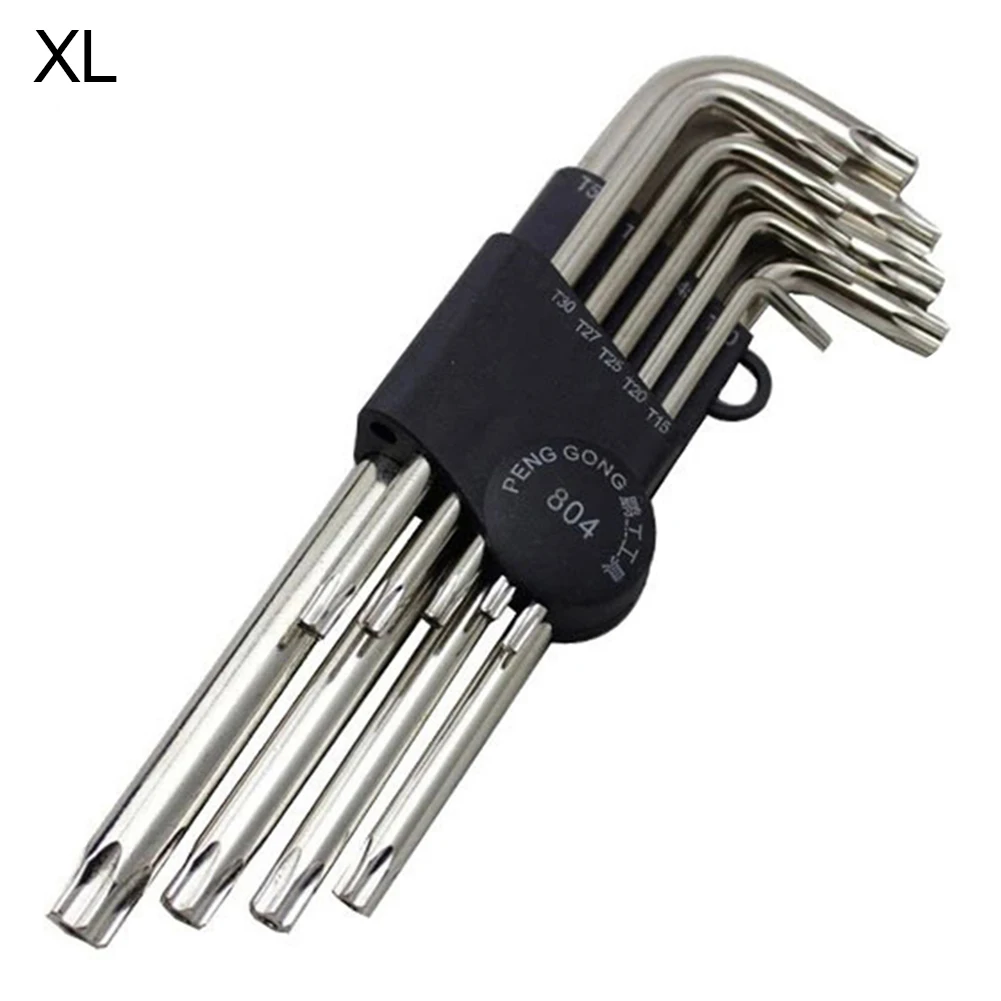 9 шт. Г-образный шестигранный ключ Torx прочный гаечный набор инструментов для