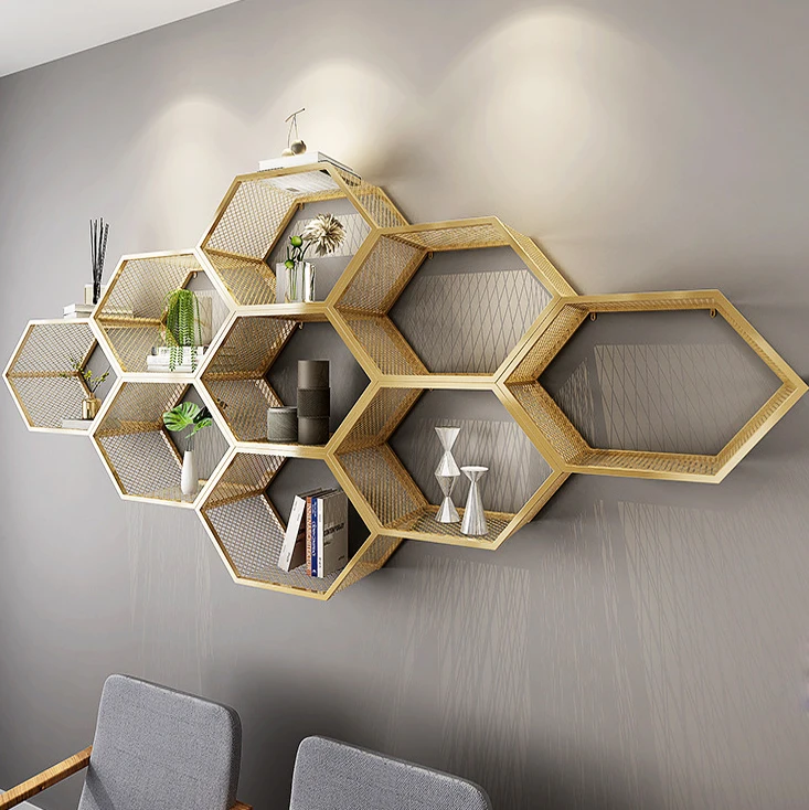 Креативный Золотой Встроенный Настенный шкаф сделай сам книжный в ряд мебель для