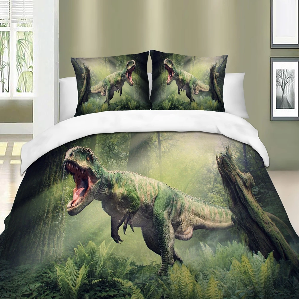 3D постельное белье с изображением динозавров наборы мультфильм пододеяльник