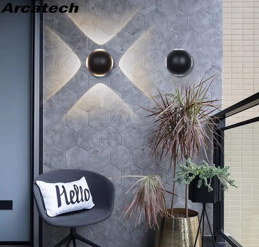 Уличный водонепроницаемый настенный светильник IP65 современный комнатный и