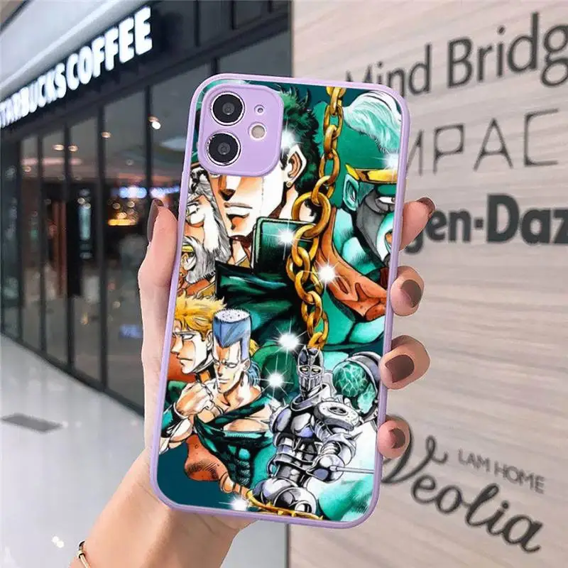 

Anime JoJo's Bizarre Adventure JoJo Phone Case For iPhone 12 11 Mini Pro XR XS Max 7 8 Plus X Matte transparent