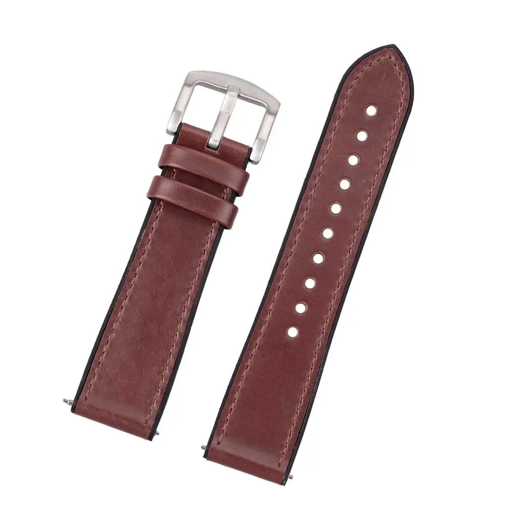Новейший дизайн кожаный силиконовый ремешок для часов 22 мм с быстрым