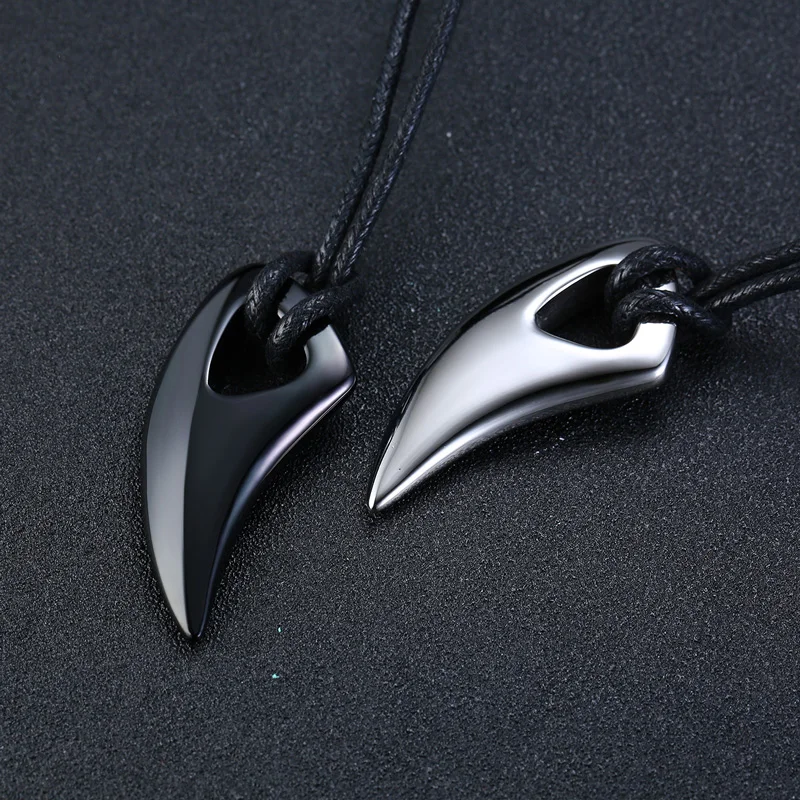 Потрясающие мужской Нержавеющая сталь черный Альфа копье кулон Цепочки и