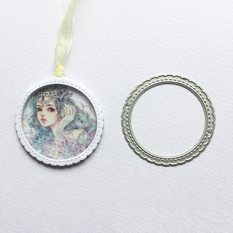 Металлические резные штампы новинка 2020 волнистый стежок круг рамка бирки Scrpabooking