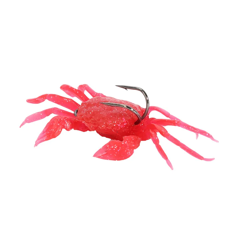 

1 Pcs Artificial Crab Lure Bait 3D Simulation Fishing Lures Soft Fish Bait with Sharp Hooks, 8cm 35g