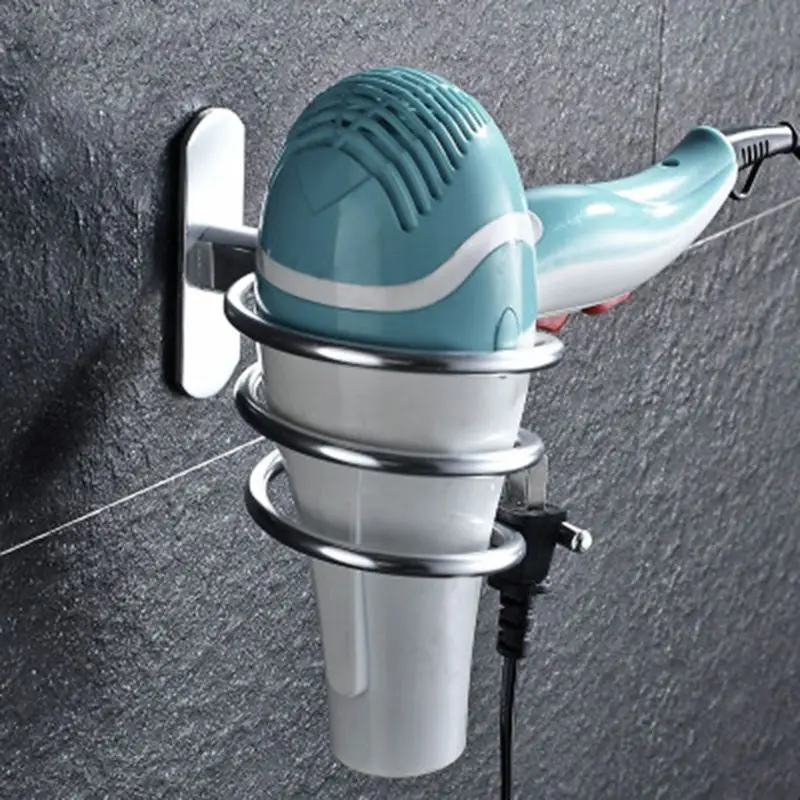 Настенный держатель для фффена самоклеящаяся стойка ванной комнаты Алюминиевая