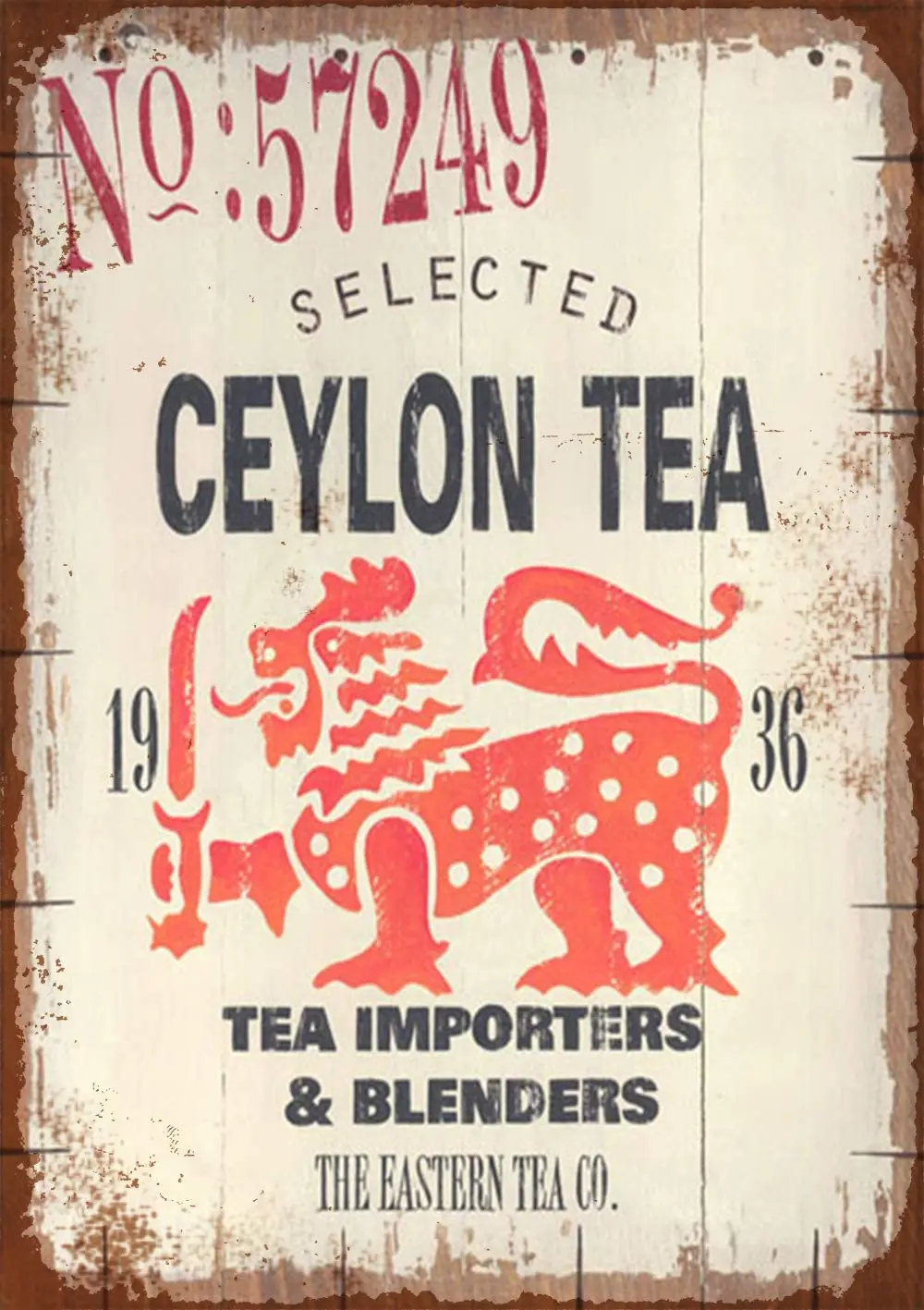 

Losea Ceylon Tea Tin Sign Wall Retro Metal Bar Pub Poster Metal 8x12