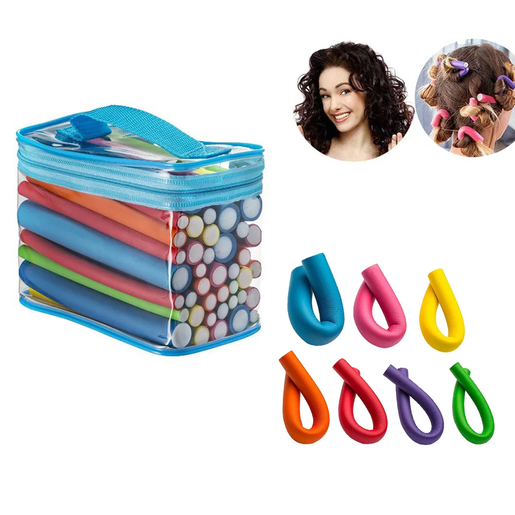 

42pcs Flexible Roller Cylinder Foam Hair Curling Tools Foam Roller Rods DIY Hair Styling Tools Women Girl Portable Hair Curler