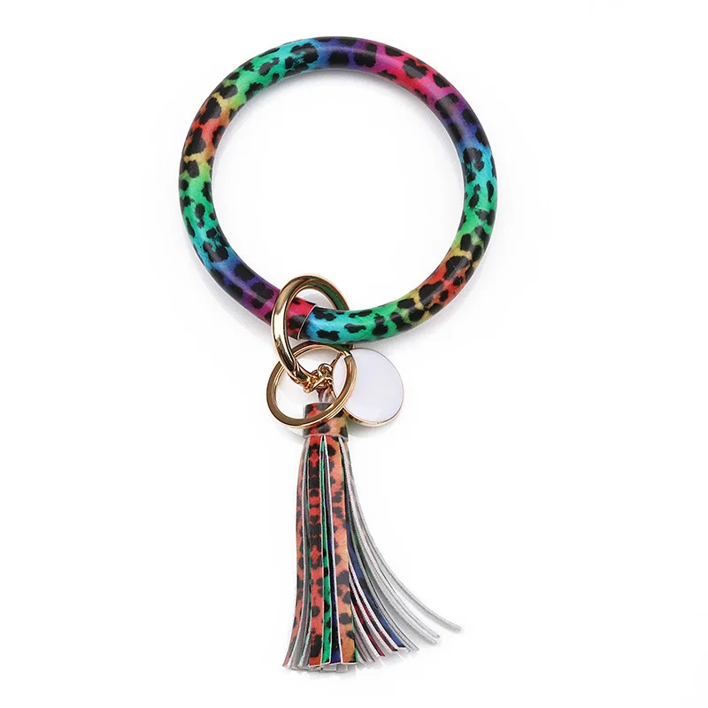 Новинка 2020 кожаные браслеты брелки два в одном 10 цветов круглые кисточки для