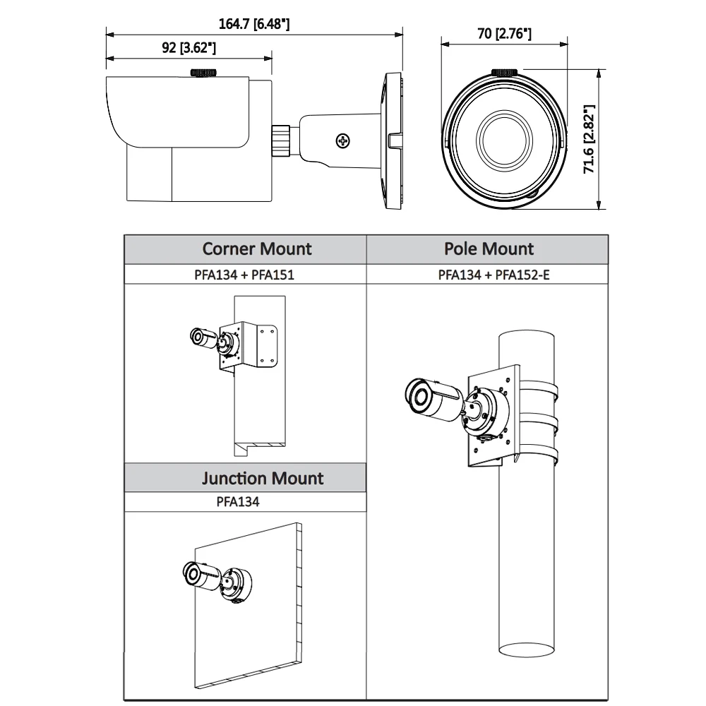 

Dahua Original IPC-HFW1431S 4MP WDR IR Mini-Bullet Camera PoE IR Distance 30M IP67 H.265+ WDR IVS Motion detection 3.6MM