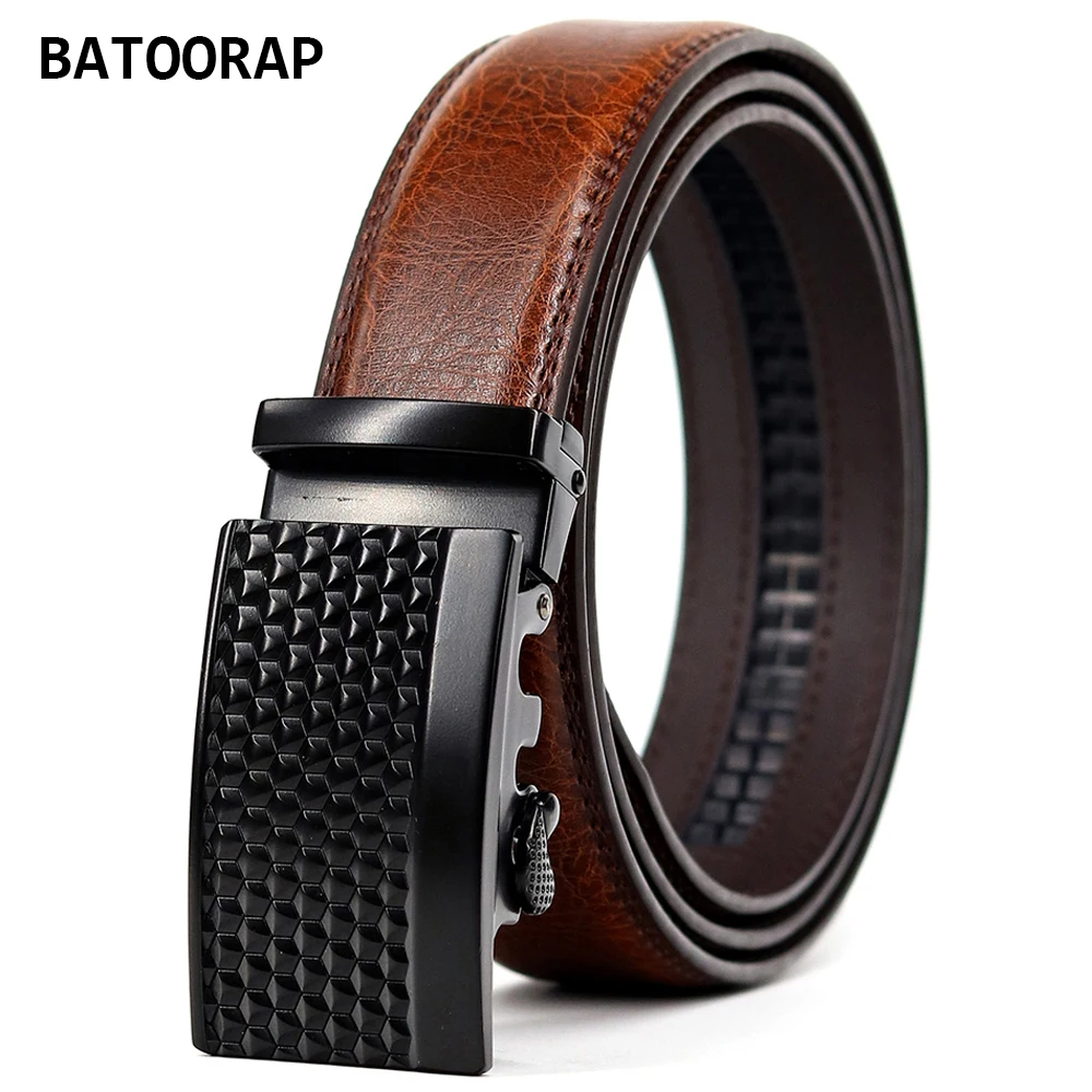 Ремень С Храповым Механизмом мужской повседневный дизайнерский пояс из воловьей
