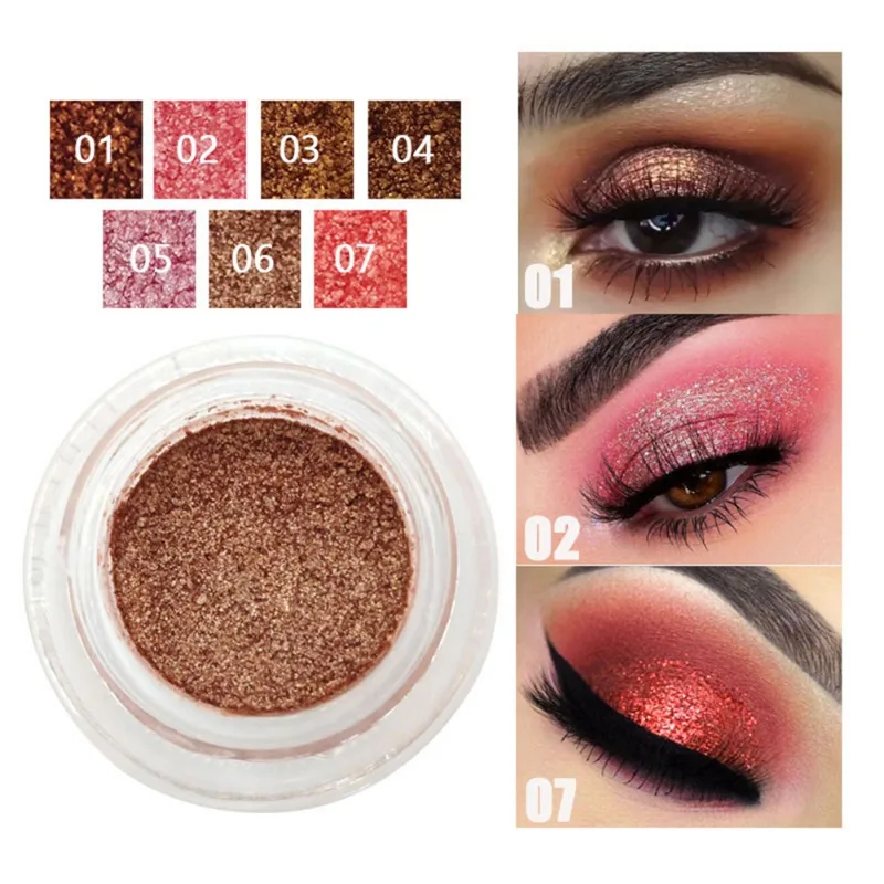 Крем тени для век с жемчужным блеском стойкие водостойкие мерцающие блестящие