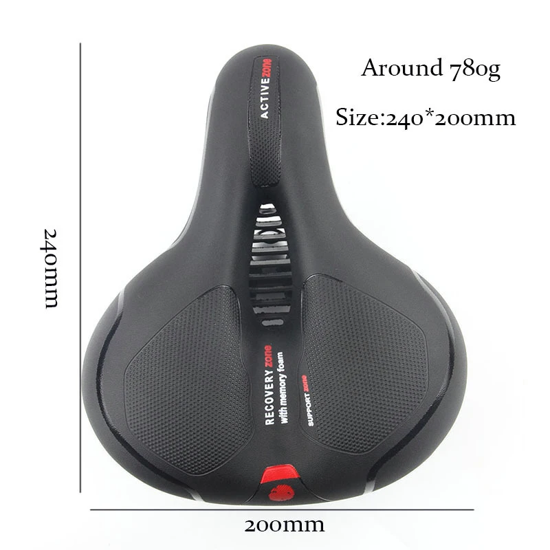 

Comfort Bike Seat,Wide Bicycle Saddle Replacement Memory Foam Padded Soft Bike Cushion with Absorbing Universal Fit