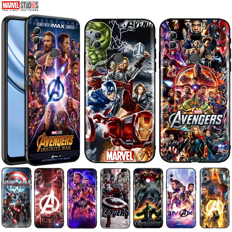 

Phone Case For Huawei Honor 10 10X Lite 10i Funda Cover Marvel Avengers Iron Man SpiderMan Deadpool Thor Hulk Venom