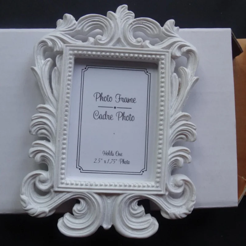 Классические ветви барокко маленькая фоторамка черно-белая двухцветная