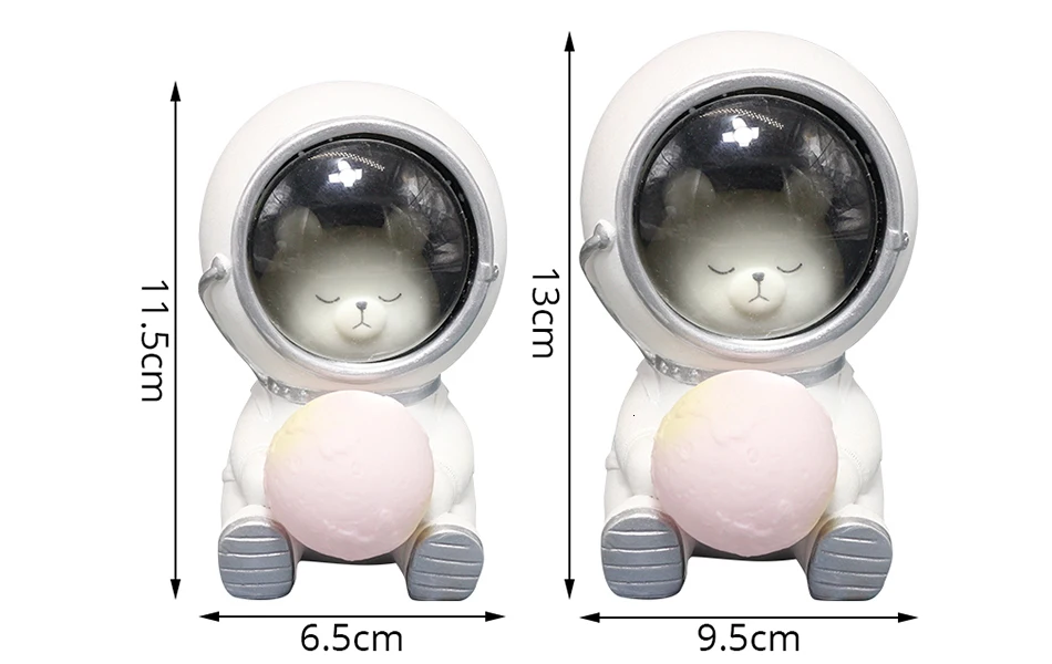 Ночной светильник LEDIARY Animal Astronaut, собака, кошка, медведь, украшения, светильник для животных, настольная лампа, теплый белый декор из смолы, светильник ing