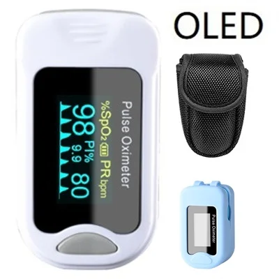 OLED gray bag cover Пальцевой Пульсоксиметр De Dedo Pulso Oximetro домашний семейный Пульс оксиметр Pulsioximetro пальцевой Пульсоксиметр CE светодиодный O светодиодный - Цвет: OLED gray bag cover